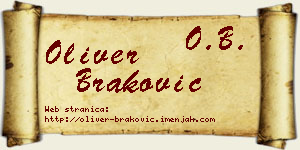 Oliver Braković vizit kartica